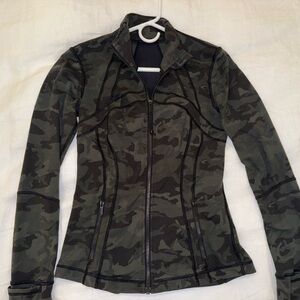 Lululemon Define Jacket - Dark Green Camo - Size 4